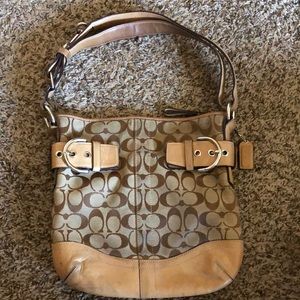 Old Coach bag that has been loved to death